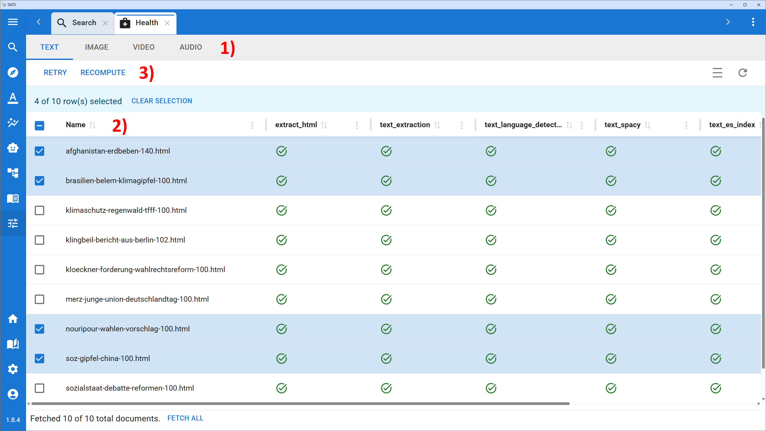 Document Health View