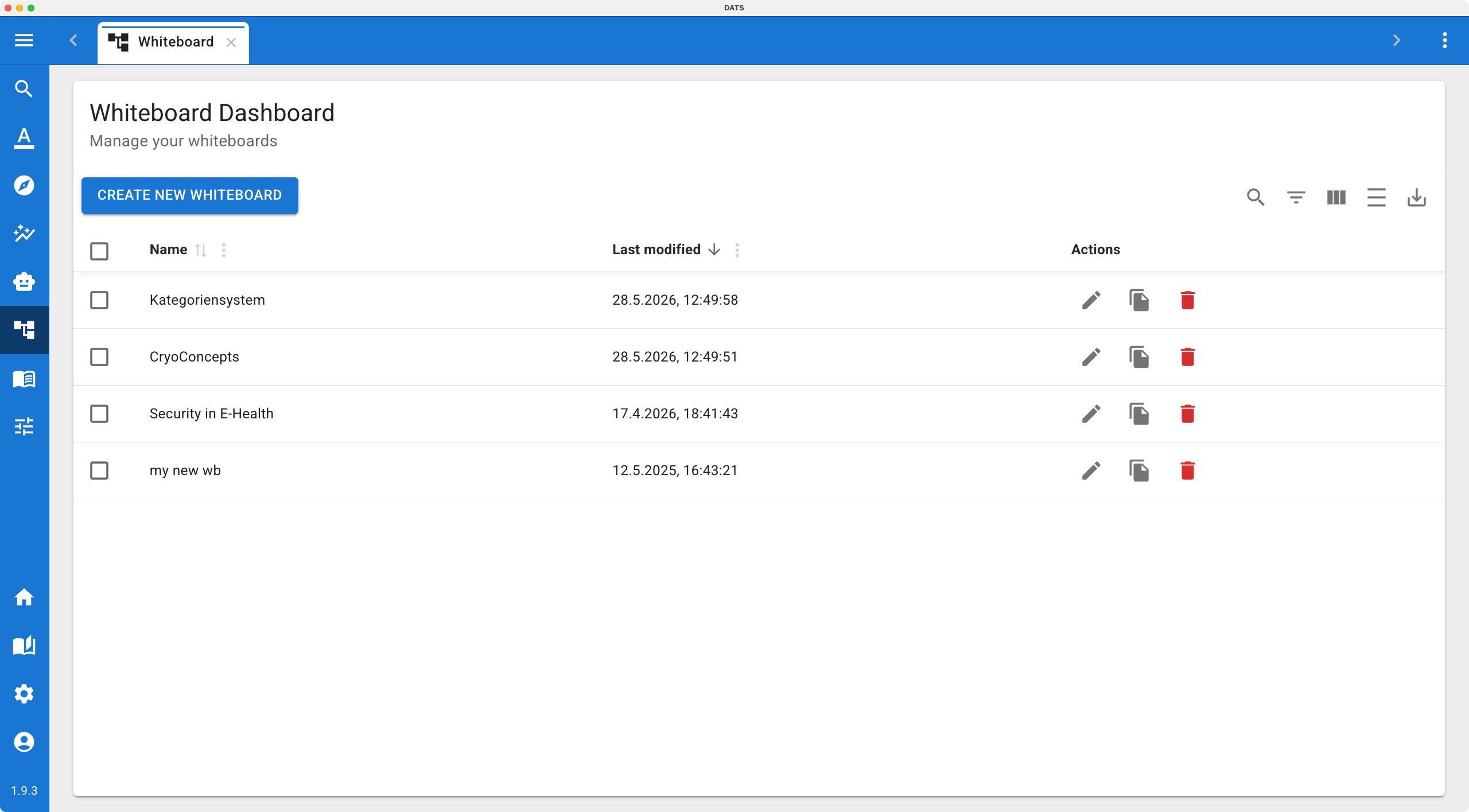 Whiteboard Dashboard